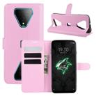 For Xiaomi Black Shark 3 Litchi Texture Horizontal Flip Protective Case with Holder & Card Slots & Wallet(Pink) - 1