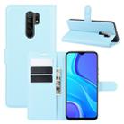 For Xiaomi Redmi 9 Litchi Texture Horizontal Flip Protective Case with Holder & Card Slots & Wallet(Blue) - 1