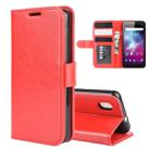 For ZTE Blade A3 Lite R64 Texture Single Horizontal Flip Protective Case with Holder & Card Slots & Wallet& Photo Frame(Red) - 1