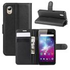 For  ZTE Blade A3 Lite Litchi Texture Horizontal Flip Protective Case with Holder & Card Slots & Wallet(Black) - 1