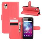 For  ZTE Blade A3 Lite Litchi Texture Horizontal Flip Protective Case with Holder & Card Slots & Wallet(Red) - 1