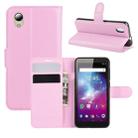 For  ZTE Blade A3 Lite Litchi Texture Horizontal Flip Protective Case with Holder & Card Slots & Wallet(Pink) - 1