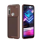 For Motorola MOTO G Fast Carbon Fiber Texture Shockproof TPU Case(Brown) - 1