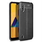 For Samsung Galaxy M01 Litchi Texture TPU Shockproof Case(Black) - 1