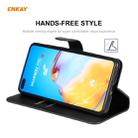 For Huawei P40 ENKAY Hat-Prince Horizontal Flip Leather Case with Holder & Card Slots & Wallet(Black) - 4