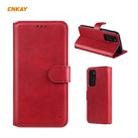 For Huawei P40 ENKAY Hat-Prince Horizontal Flip Leather Case with Holder & Card Slots & Wallet(Red) - 1