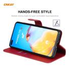 For Huawei P40 ENKAY Hat-Prince Horizontal Flip Leather Case with Holder & Card Slots & Wallet(Red) - 4
