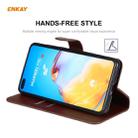 For Huawei P40 ENKAY Hat-Prince Horizontal Flip Leather Case with Holder & Card Slots & Wallet(Brown) - 4