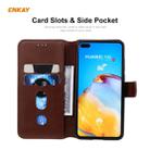 For Huawei P40 ENKAY Hat-Prince Horizontal Flip Leather Case with Holder & Card Slots & Wallet(Brown) - 5