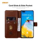 For HUAWEI P40 Pro ENKAY Hat-Prince Horizontal Flip Leather Case with Holder & Card Slots & Wallet(Brown) - 5