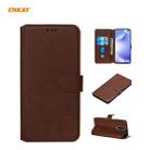 For Xiaomi Redmi K30 ENKAY Hat-Prince Horizontal Flip Leather Case with Holder & Card Slots & Wallet(Brown) - 1