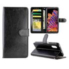 For Samsung Galaxy Xcover Pro Crazy Horse Texture Leather Horizontal Flip Protective Case with Holder & Card Slots & Wallet & Photo Frame(Black) - 1