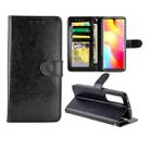 For Xiaomi Mi Note 10 Lite Crazy Horse Texture Leather Horizontal Flip Protective Case with Holder & Card Slots & Wallet & Photo Frame(Black) - 1