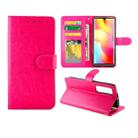 For Xiaomi Mi Note 10 Lite Crazy Horse Texture Leather Horizontal Flip Protective Case with Holder & Card Slots & Wallet & Photo Frame(Magenta) - 1