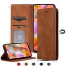 For Samsung Galaxy A11 (US) Retro Skin Feel Business Magnetic Horizontal Flip Leather Case(Brown) - 1