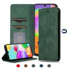 For Samsung Galaxy A31 Retro Skin Feel Business Magnetic Horizontal Flip Leather Case(Army Green) - 1