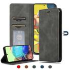 For Samsung Galaxy A71 5G Retro Skin Feel Business Magnetic Horizontal Flip Leather Case(Dark Grey) - 1