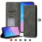 For Samsung Galaxy S10 Lite/A91 Retro Skin Feel Business Magnetic Horizontal Flip Leather Case(Dark Grey) - 1