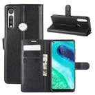 For Motorola Moto G Fast Litchi Texture Horizontal Flip Protective Case with Holder & Card Slots & Wallet(Black) - 1