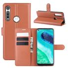 For Motorola Moto G Fast Litchi Texture Horizontal Flip Protective Case with Holder & Card Slots & Wallet(Brown) - 1