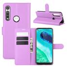 For Motorola Moto G Fast Litchi Texture Horizontal Flip Protective Case with Holder & Card Slots & Wallet(Purple) - 1