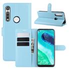 For Motorola Moto G Fast Litchi Texture Horizontal Flip Protective Case with Holder & Card Slots & Wallet(Blue) - 1