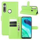 For Motorola Moto G Fast Litchi Texture Horizontal Flip Protective Case with Holder & Card Slots & Wallet(Green) - 1