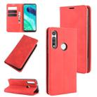 For Motorola Moto G Fast Retro-skin Business Magnetic Suction Leather Case with Holder & Card Slots & Wallet(Red) - 1