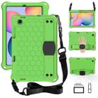 For Samsung Galaxy Tab S6 Lite P610 Honeycomb EVA + PC Shockproof Case with Strap(Green+Black) - 1