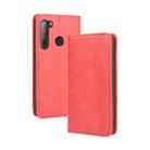 For HTC Desire 20 Pro Magnetic Buckle Retro Crazy Horse Texture Horizontal Flip Leather Case  , with Holder & Card Slots & Photo Frame(Red) - 1
