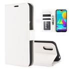 For Samsung Galaxy M01 R64 Texture Single Horizontal Flip Protective Case with Holder & Card Slots & Wallet& Photo Frame(White) - 1