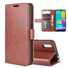 For Samsung Galaxy M01 R64 Texture Single Horizontal Flip Protective Case with Holder & Card Slots & Wallet& Photo Frame(Brown) - 1