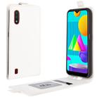For Samsung Galaxy M01 R64 Texture Single Vertical Flip Leather Protective Case with Card Slots & Photo Frame(White) - 1