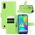 For Samsung Galaxy M01 Litchi Texture Horizontal Flip Protective Case with Holder & Card Slots & Wallet(Green) - 1