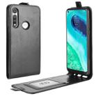 For Motorola Moto G Fast R64 Texture Single Vertical Flip Leather Protective Case with Card Slots & Photo Frame(Black) - 1