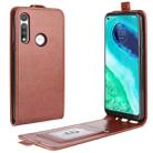 For Motorola Moto G Fast R64 Texture Single Vertical Flip Leather Protective Case with Card Slots & Photo Frame(Brown) - 1