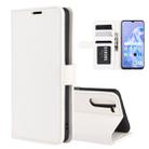 For OPPO Reno 3A (Japanese Version) R64 Texture Single Horizontal Flip Protective Case with Holder & Card Slots & Wallet & Photo Frame(White) - 1