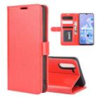 For OPPO Reno 3A (Japanese Version) R64 Texture Single Horizontal Flip Protective Case with Holder & Card Slots & Wallet & Photo Frame(Red) - 1