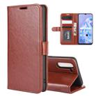 For OPPO Reno 3A (Japanese Version) R64 Texture Single Horizontal Flip Protective Case with Holder & Card Slots & Wallet & Photo Frame(Brown) - 1