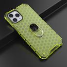 For iPhone 12 / 12 Pro Shockproof Honeycomb PC + TPU Ring Holder Protection Case(Green) - 2