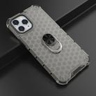 For iPhone 12 / 12 Pro Shockproof Honeycomb PC + TPU Ring Holder Protection Case(Grey) - 2