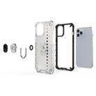 For iPhone 12 / 12 Pro Shockproof Honeycomb PC + TPU Ring Holder Protection Case(Grey) - 4