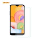 For Samsung Galaxy A01 2 PCS ENKAY Hat-Prince 0.26mm 9H 2.5D Curved Edge Tempered Glass Film - 1