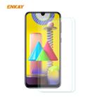 For Samsung Galaxy M31 / Galaxy M21 2 PCS ENKAY Hat-Prince 0.26mm 9H 2.5D Curved Edge Tempered Glass Film - 1