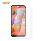 For Samsung Galaxy A21 5PCS ENKAY Hat-Prince 0.26mm 9H 2.5D Curved Edge Tempered Glass Film - 1