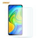 For Redmi 10X 4G / Redmi Note 9 10 PCS ENKAY Hat-Prince 0.26mm 9H 2.5D Curved Edge Tempered Glass Film - 1