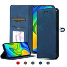 For Redmi Note 9 / Redmi 10X 4G Retro Skin Feel Business Magnetic Horizontal Flip Leather Case(Navy Blue) - 1