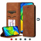 For Redmi Note 9 / Redmi 10X 4G Retro Skin Feel Business Magnetic Horizontal Flip Leather Case(Brown) - 1