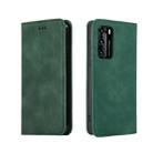 For Huawei P40 Retro Skin Feel Business Magnetic Horizontal Flip Leather Case(Army Green) - 1