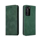 For Huawei P40 Pro Retro Skin Feel Business Magnetic Horizontal Flip Leather Case(Army Green) - 1